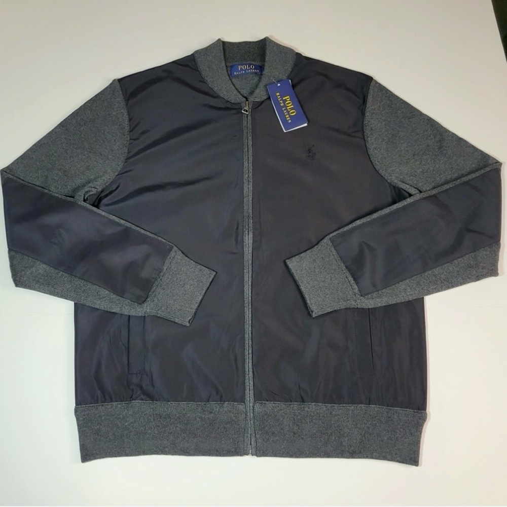 Ralph Lauren Charcoal and Gray Bomber Jacket